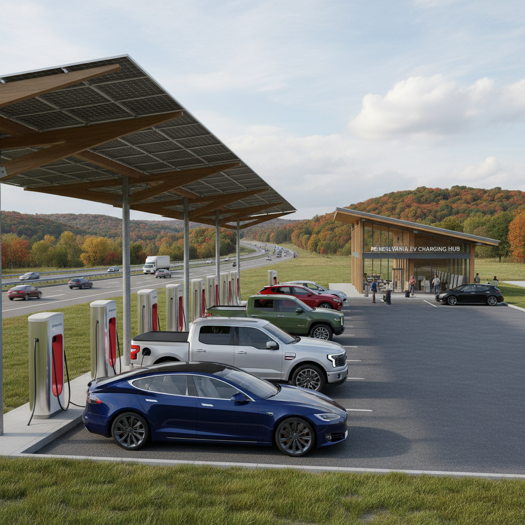 Pennsylvania’s Electric Vehicle Shift: Tesla, BYD, and Rivian Vie for Market Leadership