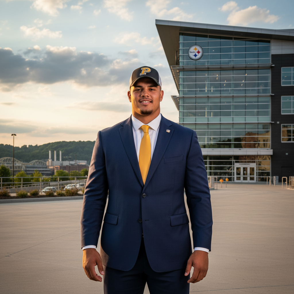 Max Iheanachor Arrives in Pennsylvania as Pittsburgh Steelers’ First-Round Pick
